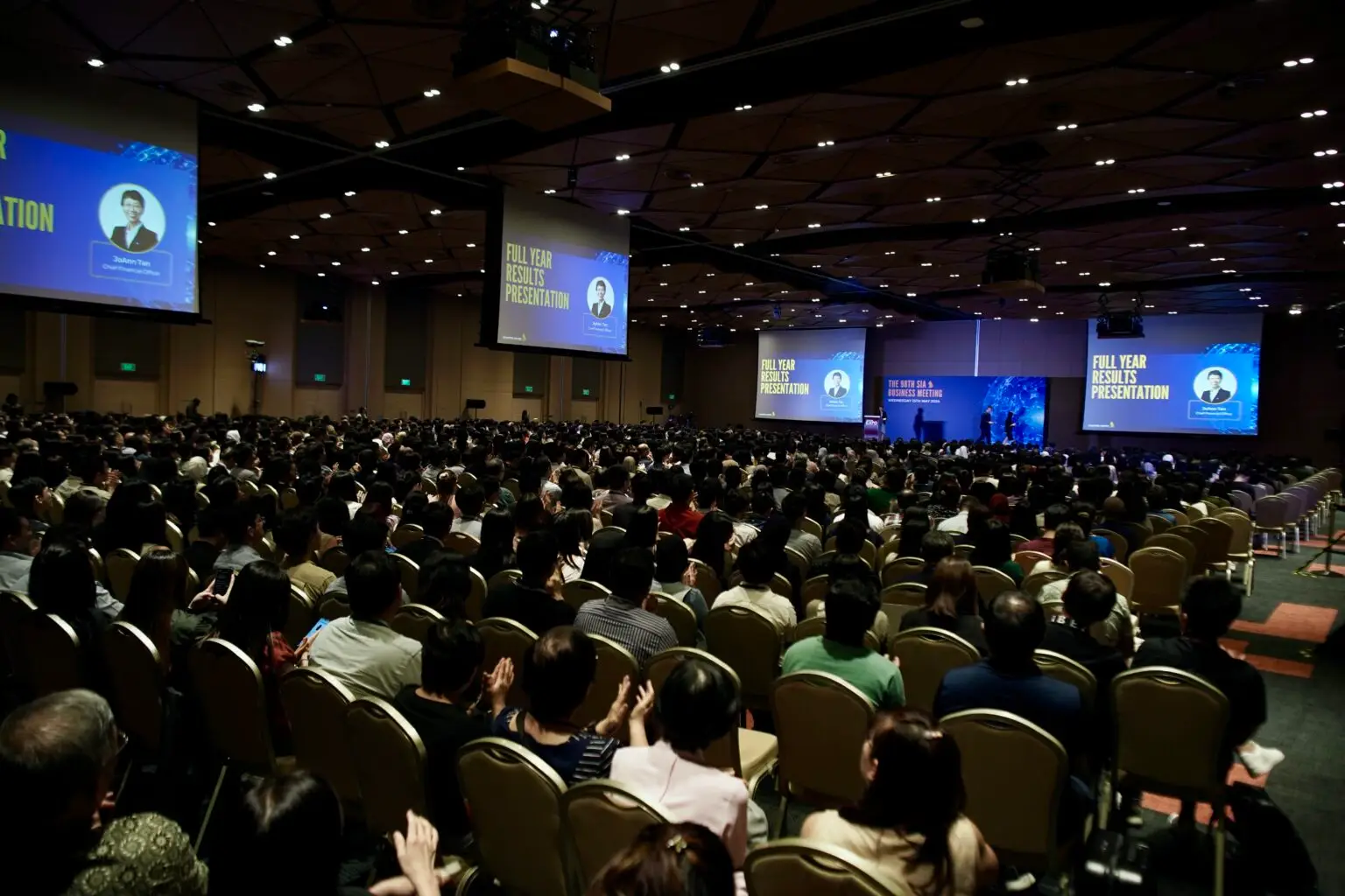 Hybrid townhall event with webcasting service Singapore