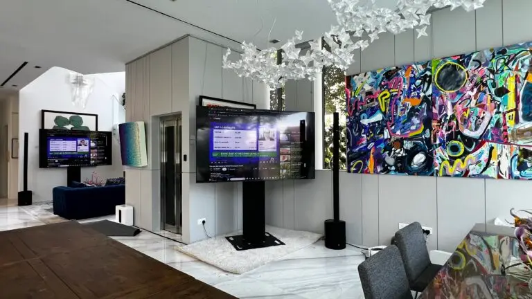 85 inch tv rental on truss stands