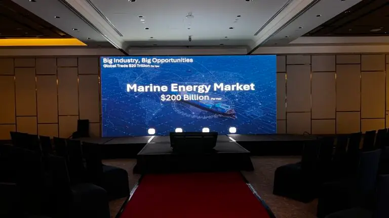 LED wall rental and setup at Singapore American Club