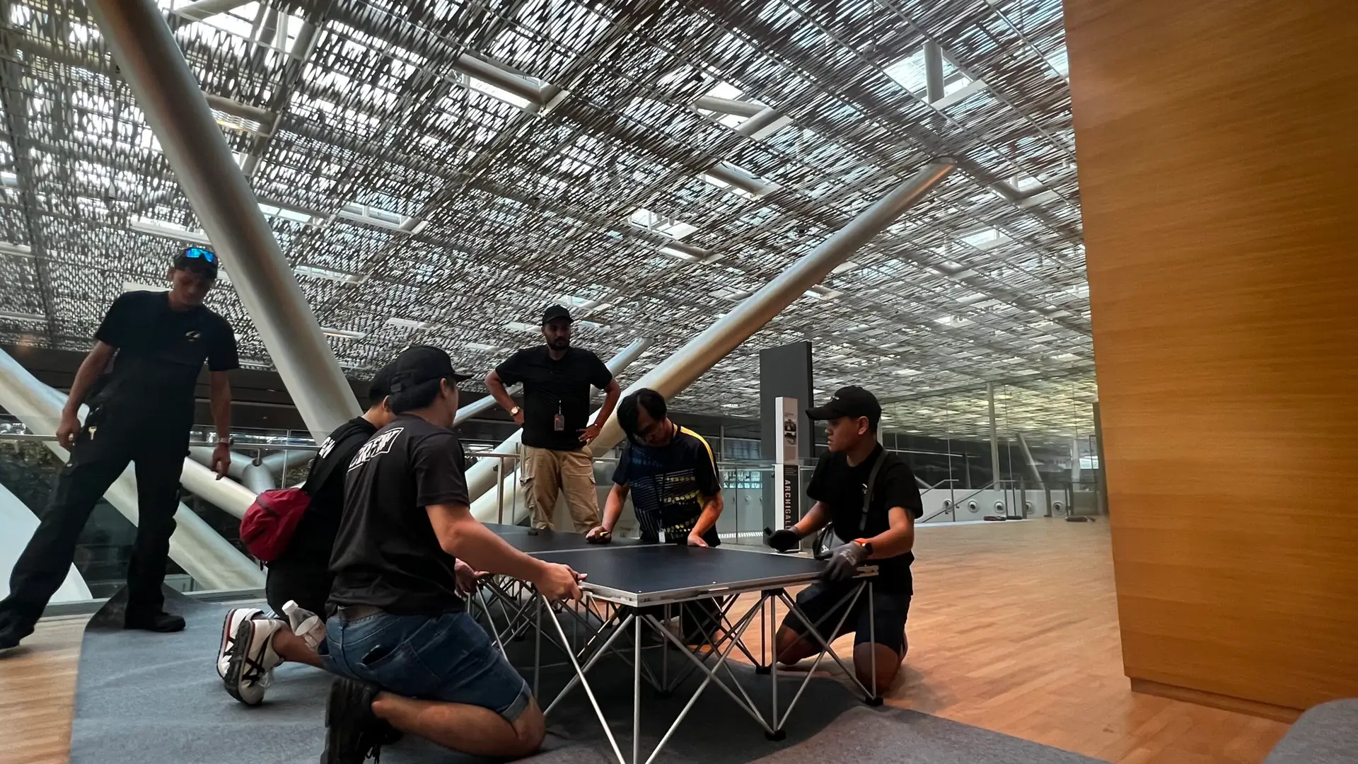 Modular stage rental setup at National Gallery Singapore